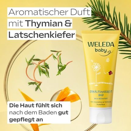 Weleda Organic Baby Calendula Cold Season Bath Natural Cosmetics
