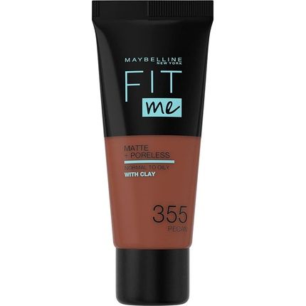 Maybelline Fit Me Foundation Matte And Poreless Full Coverage Blendable For Normal To Oily Skin 355 Pecan 30Ml