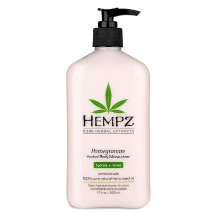 Hempz Pomegranate Herbal Body Moisturizer 17Oz Paraben-Free Anti-Aging Hydrating Lotion For All Skin Types