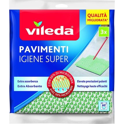 Vileda 141313 Hygiene Super Floor Cloth 29X25X2.5 Cm