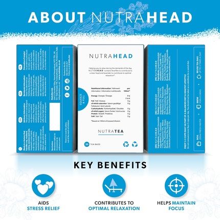 Nutrahead Migraine Relief Tea Headache Relief Tea For Tension Headache Relief And Migraines Includes Feverfew Willow Bark And Rhodiola 20 Enveloped Tea Bags