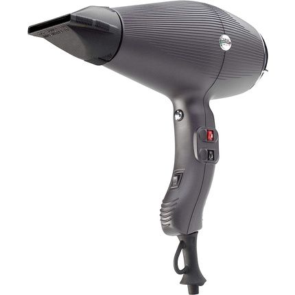 Gammapiu Professional Hair Dryer Dual Aria Ionic With Ion Generator And Heat Control Graphite Black