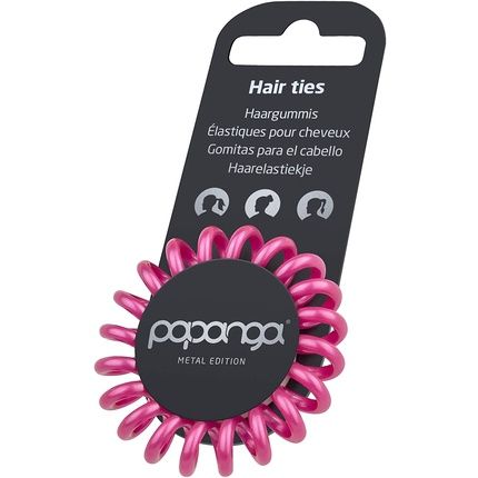 Papanga Spiral Hair Elastics, Metal Edition, Size: Small, Color: Metallic