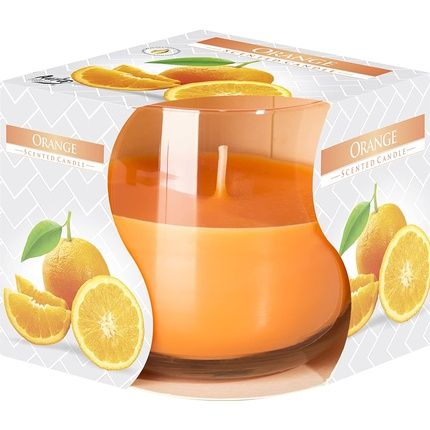 Scented Candle In Glass Jar Orange 24Hrs Burning Time Gift Set 130G ~24Hrs