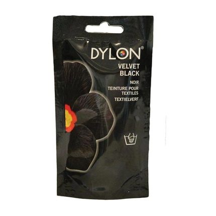 Dylon Hand Dye Fabric Dye Sachet For Clothes Soft Furnishings And Projects 50G Intense Black
