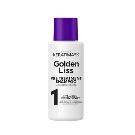 Placenta Life Keratimask Golden Liss Straightening Kit For Blonde And Bleach Hair With Keratin, Hyaluronic Acid, And Organic Coconut Oil - Extreme Shine And Anti-Frizz - Formaldehyde Free