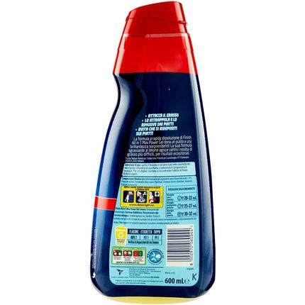 Finish Powergel Dishwashing Liquid Multifunction Degreasing Power Lemon 600Ml