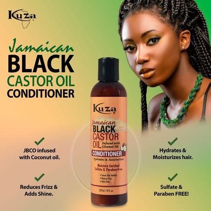 Kuza Naturals Jamaican Black Castor Oil Conditioner 8Oz - Image 3