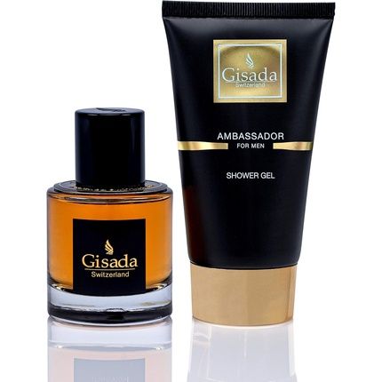 Gisada Ambassador Luxury Gift Set For Men - Eau De Parfum 50Ml And Shower Gel 100Ml