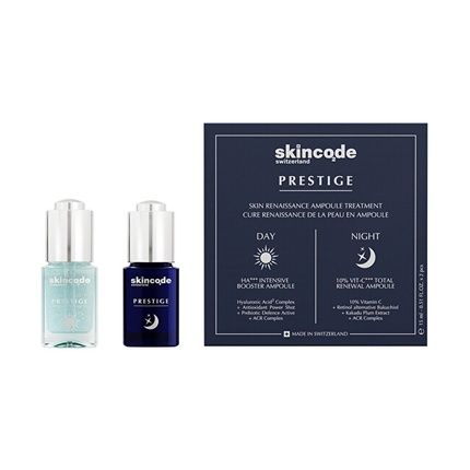 Skincode Prestige Skin Renaissance Ampoules Set Of Day And Night Skin Care 2 X 15 Ml - Image 3