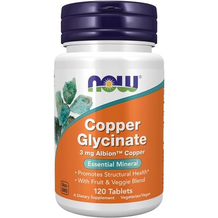 Now Foods Copper Glycinate 3Mg Albion Supplement