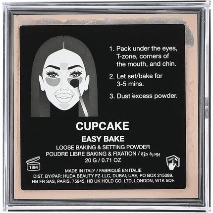 Huda Beauty Easy Bake Loose Baking & Setting Powder Cupcake White Pink 1 Count - Image 3