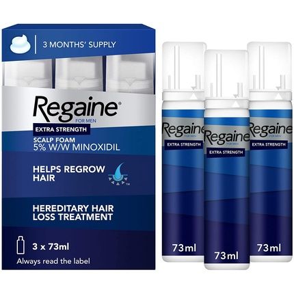 Regaine For Men Hair Loss And Hair Growth Scalp Foam Treatment With Minoxidil 73Ml - Pack Of 3