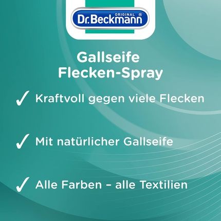 Dr. Beckmann Gall Soap Stain Spray Remove 250Ml Spray Bottle