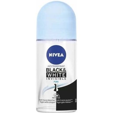 Nivea Deodorant Roller Invisible Black & White Pure 50Ml - Image 3