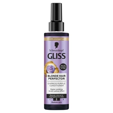 Gliss Blonde Hair Perfector Leave-In Conditioner Neutralizing Yellow Tones 200Ml