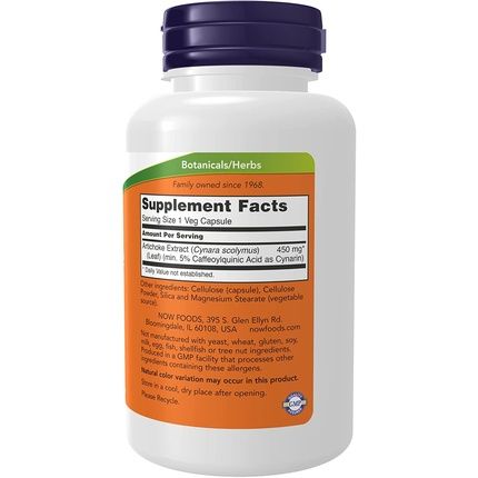 Now Foods Artichoke Extract 450Mg Veg Capsules 90 Count