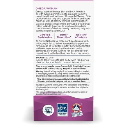 Nordic Naturals Omega Woman Lemon 120 Soft Gels 500Mg Omega-3 - Image 3