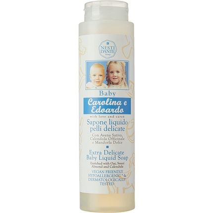 Nesti Dante Carolina & Edoardo Extra Delicate Baby Liquid Soap With Oat, Sweet Almond & Calendula 10.2 Oz