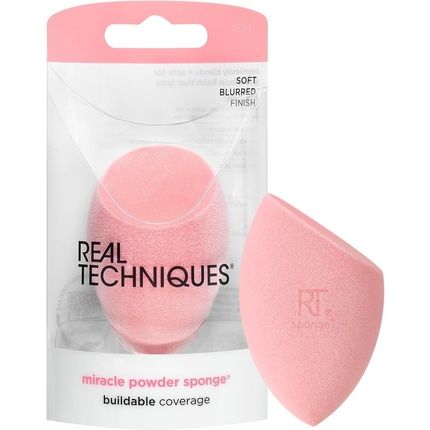 Real Techniques Miracle Powder Sponge With New Foam Technology For Even Powder Application