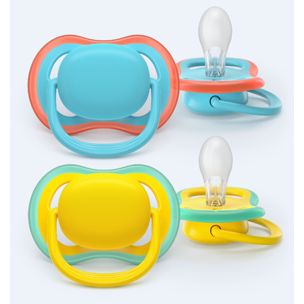 Philips Avent Ultra Air Soother Suitable For 18 Months And Older Yellowblue