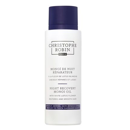 Christophe Robin Night Recovery Monoi Oil With White Lotus Flower - 92Ml Regenerating Hair Oil