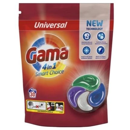 Gama 4 In 1 Laundry Capsules Original 30 Pieces
