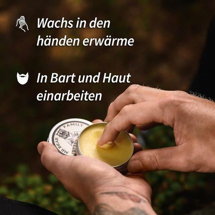 Mr Bear Family Beard Balm Men Wilderness Nourishing Beard Balm Beard Wax With Shea Butter Jojoba Oil And Beeswax Beard Styling 60Ml Wildnis