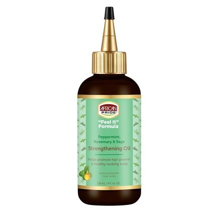 African Pride Feel It Formula Strengthening Oil With Peppermint Rosemary And Sage 4 Fl Oz