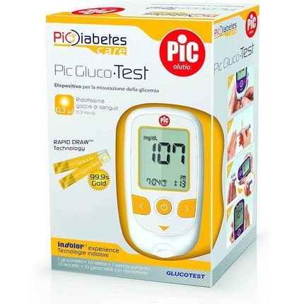 Pic Solution Glucotest Blood Glucose Meter Kit