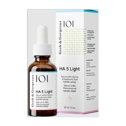Geek & Gorgeous 101 Ha 5 Light Serum With 5 Forms Of Hyaluronic Acid 30Ml