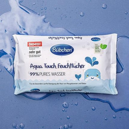 Bubchen Aqua Touch Moisturizing Wipes 144 Pieces - Pack Of 3 - Image 3