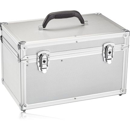 حقيبة حمل من الألومنيوم باللون الفضي