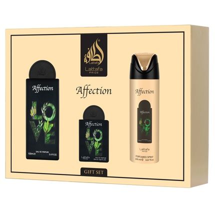 Lattafa Pride Affection Giftset Eau De Parfum 100Ml + 20Ml + Deodorant 200Ml Unisex Fragnance