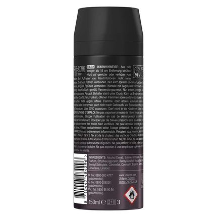 Axe Bodyspray Black Night Deodorant Without Aluminum 150Ml - Image 3