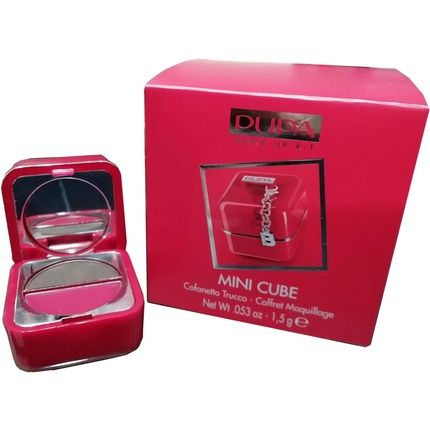 Mini Cube Makeup Case With Initial B Detachable Pendant