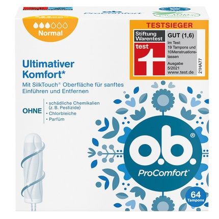 Ob Tampons Pro Comfort Normal 64 Count