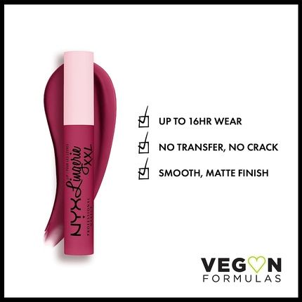 Nyx Professional Makeup Lip Lingerie Xxl Matte Liquid Lipstick Stayin' Juicy Deep Magenta 0.13 Fl Oz