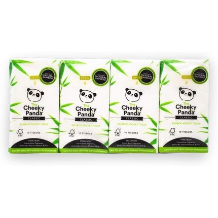 The Cheeky Panda Bamboo Pocket Tissues - 10 Hypoallergenic Tissues - Image 3