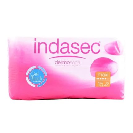 Indasec Indasec Dermoseda كمادات سلس البول ماكسي 15 وحدة