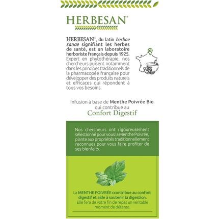 Herbesan Organic Peppermint Infusion 20 Sachets - Image 3