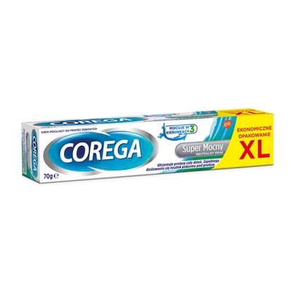 Corega Super Strong Adhesive Cream For Dentures Natural Flavor 70G