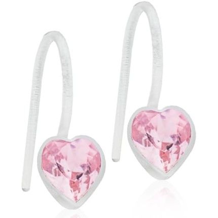 Blomdahl Nickel Free Medical Plastic Heart Crystal Pendant Earrings