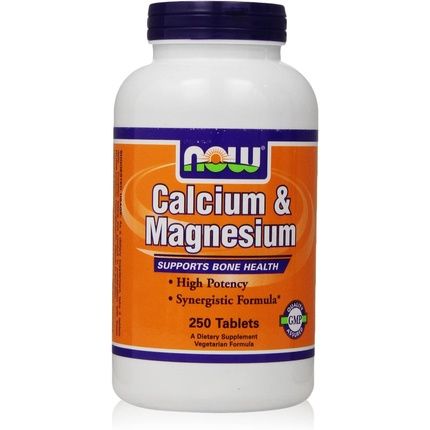 Now Calcium And Magnesium 250 Tablets