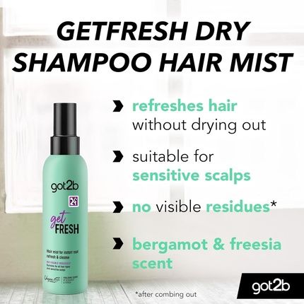 Got2B Getfresh Dry Shampoo Hair Mist 150Ml For Instant Root Refresh & Cleanse