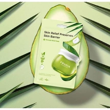 Frudia Soothing Avocado Relief Face Mask Fast Relief Line For Sensitive Skin Recovers Skin Vitality Moisturizes And Protects Skin