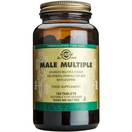 Solgar Male Multiple Tablets Supports Metabolism And Reduces Fatigue 120 Count