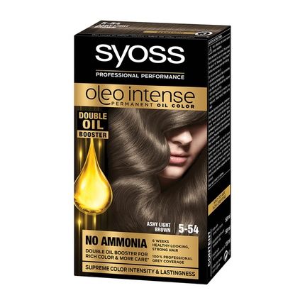 Syoss Oleo Intense 5-54 Light Ash Brown Hair Dye