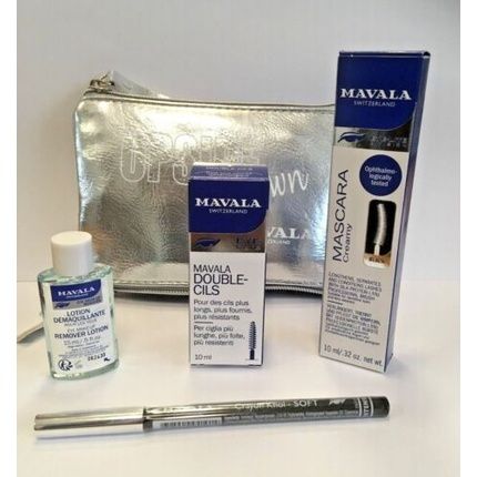 Mavala Travel Eyelash Set With Double Lash Mascara, Kajal Pencil, And Eye Makeup Remover - Image 4