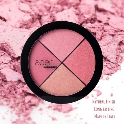 Aden 4 Blusher Palette Makeup 22G Natural Durable Quality Light Coverage - Image 3